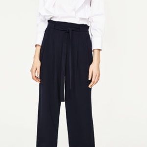 Zara paper bag waist culottes
